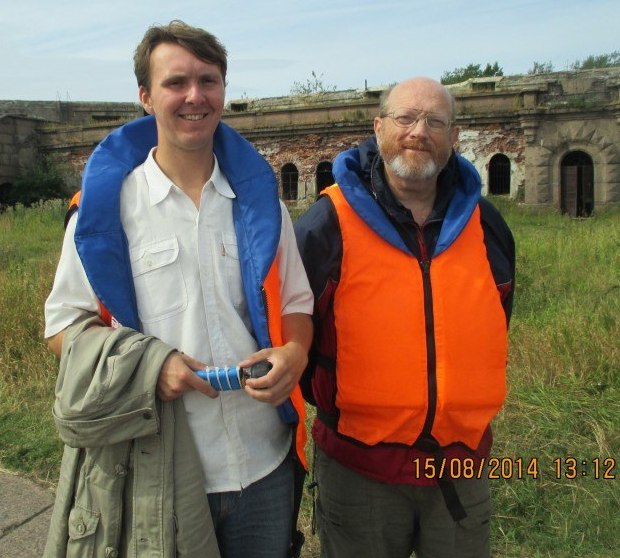 С туристом из США в ходе экскурсии по фортам Кронштадта